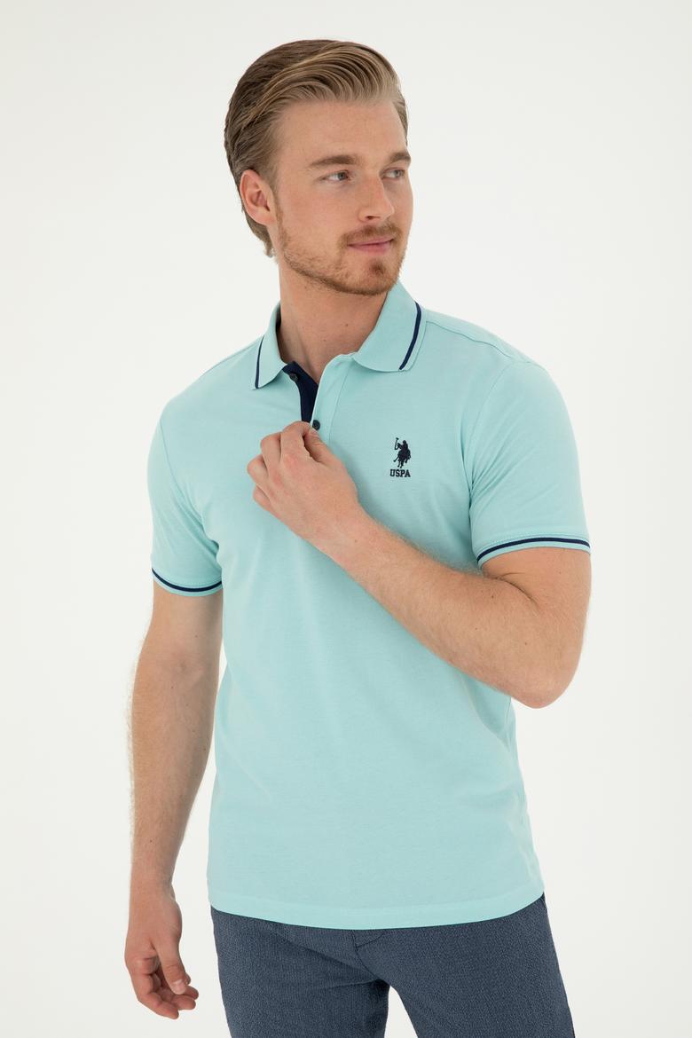 Erkek Su Yeşili Basic Tişört - 50284631106