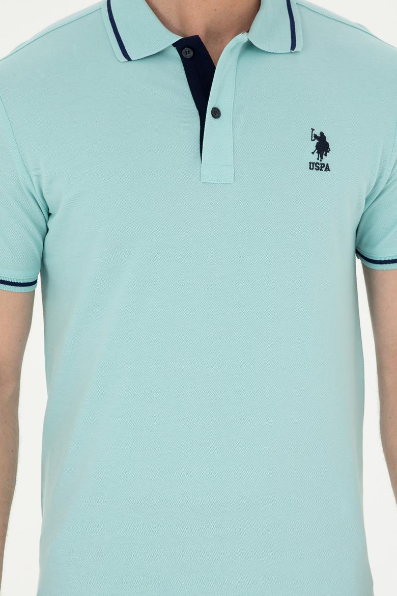 Erkek Su Yeşili Basic Tişört - 50284631106