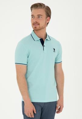 Erkek Su Yeşili Basic Tişört - 50284631106