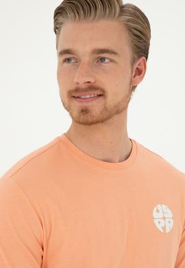 Erkek Regular Fit Bisiklet Yaka Somon Tişört - 50287037026