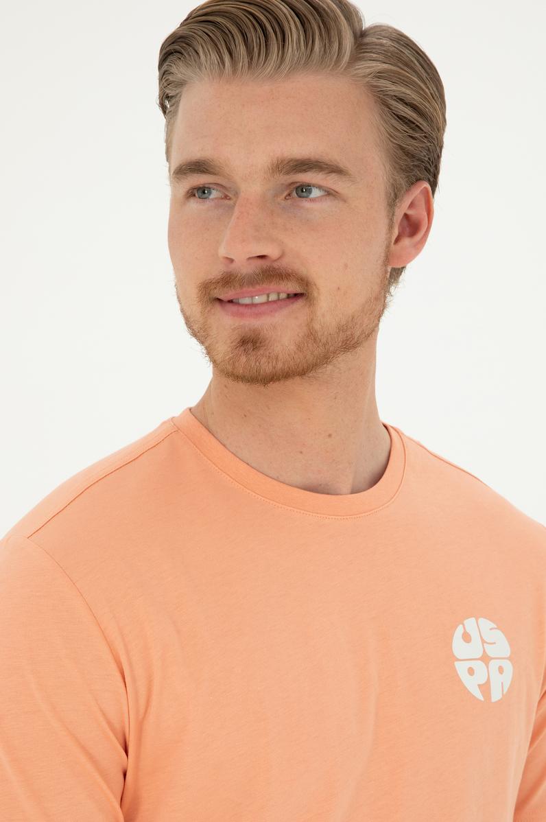 Erkek Regular Fit Bisiklet Yaka Somon Tişört