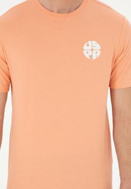 Erkek Regular Fit Bisiklet Yaka Somon Tişört - 50287037026