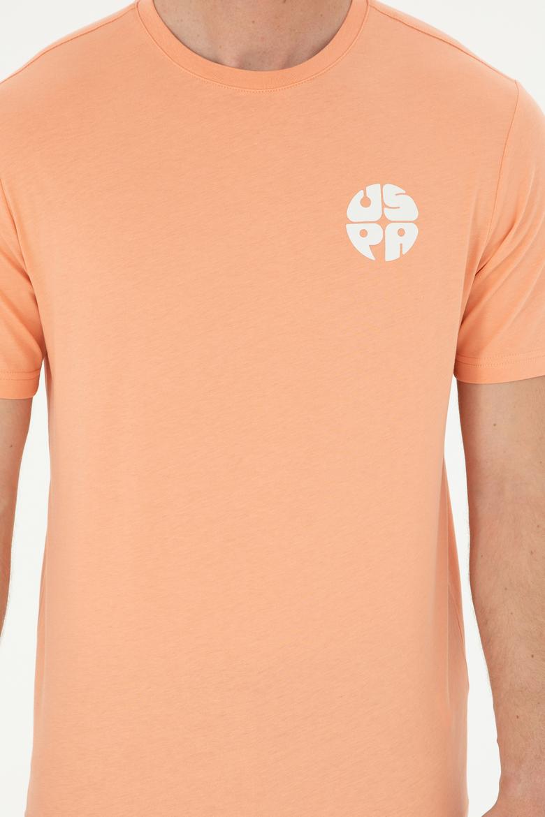 Erkek Regular Fit Bisiklet Yaka Somon Tişört - 50287037026