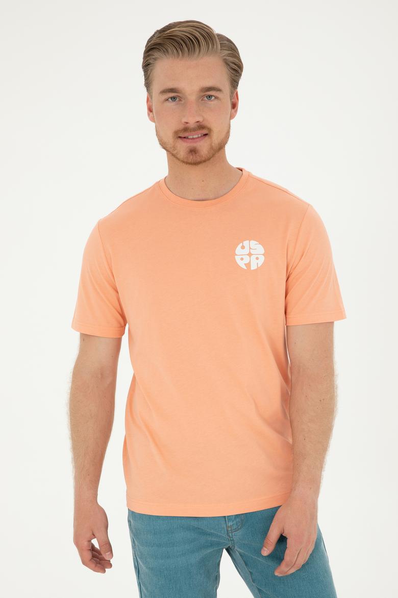 Erkek Regular Fit Bisiklet Yaka Somon Tişört - 50287037026