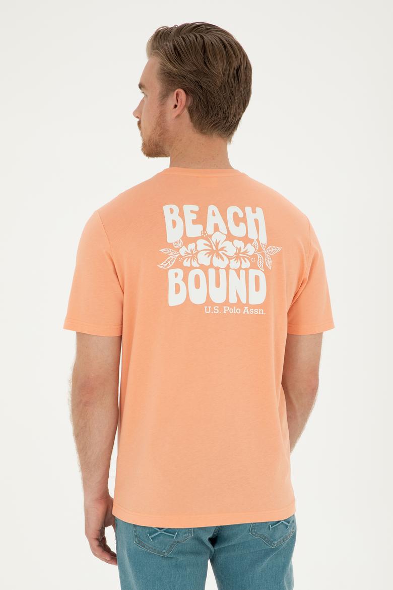 Erkek Regular Fit Bisiklet Yaka Somon Tişört - 50287037026