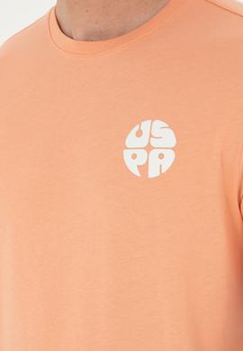 Erkek Regular Fit Bisiklet Yaka Somon Tişört - 50287037026