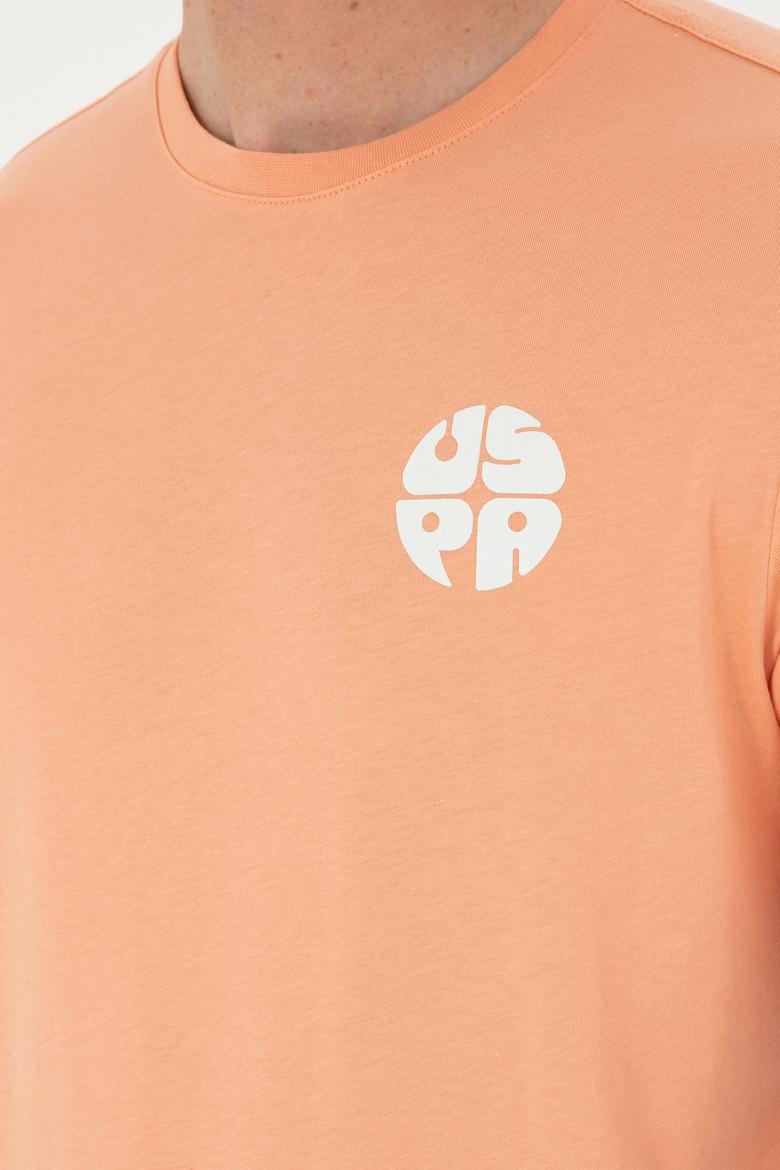 Erkek Regular Fit Bisiklet Yaka Somon Tişört - 50287037026