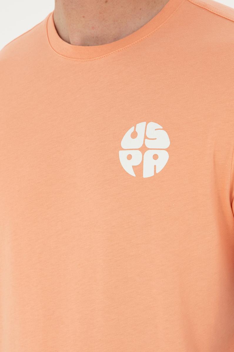 Erkek Regular Fit Bisiklet Yaka Somon Tişört