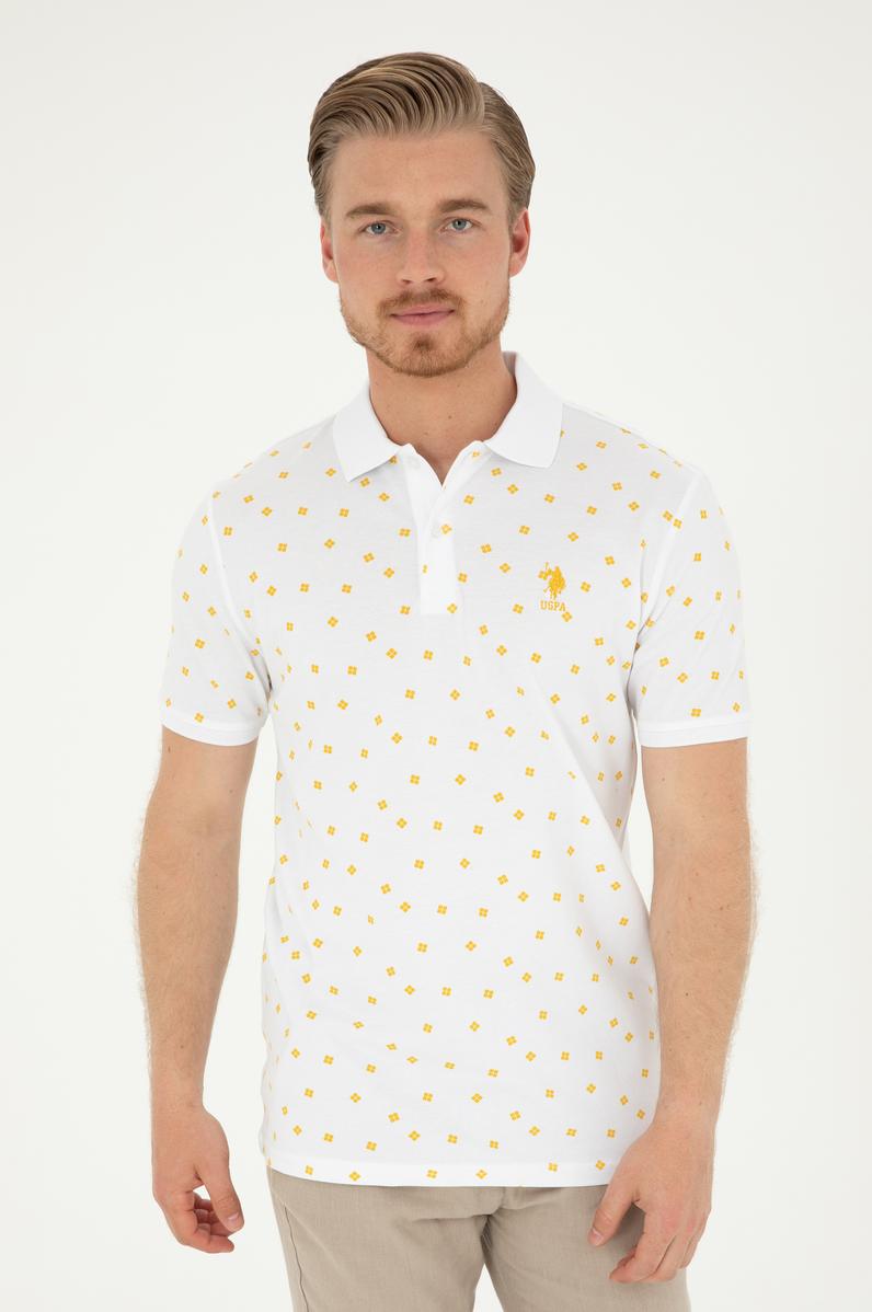 Erkek Regular Fit Polo Yaka Safran Tişört