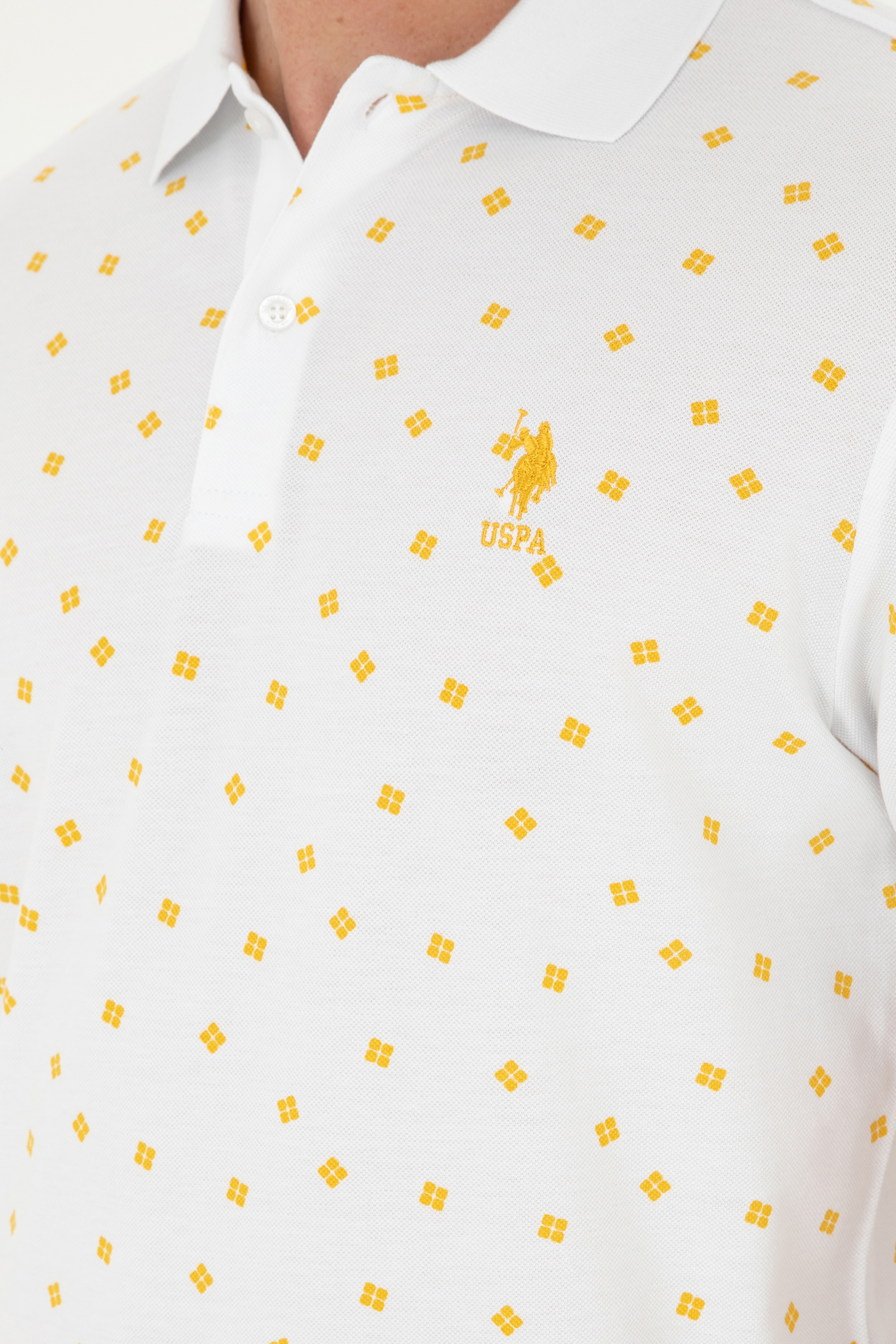 Erkek Regular Fit Polo Yaka Safran Tişört - Image 7