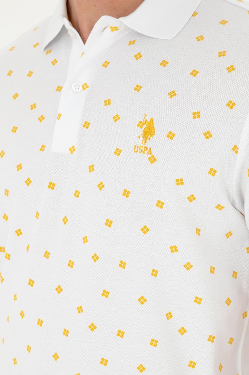 Erkek Regular Fit Polo Yaka Safran Tişört