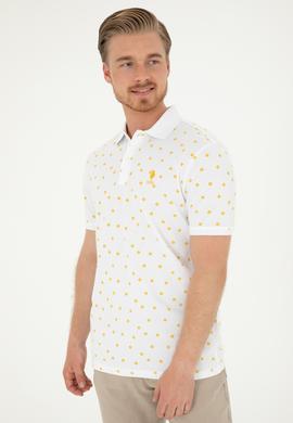 Erkek Regular Fit Polo Yaka Safran Tişört - 50288378001