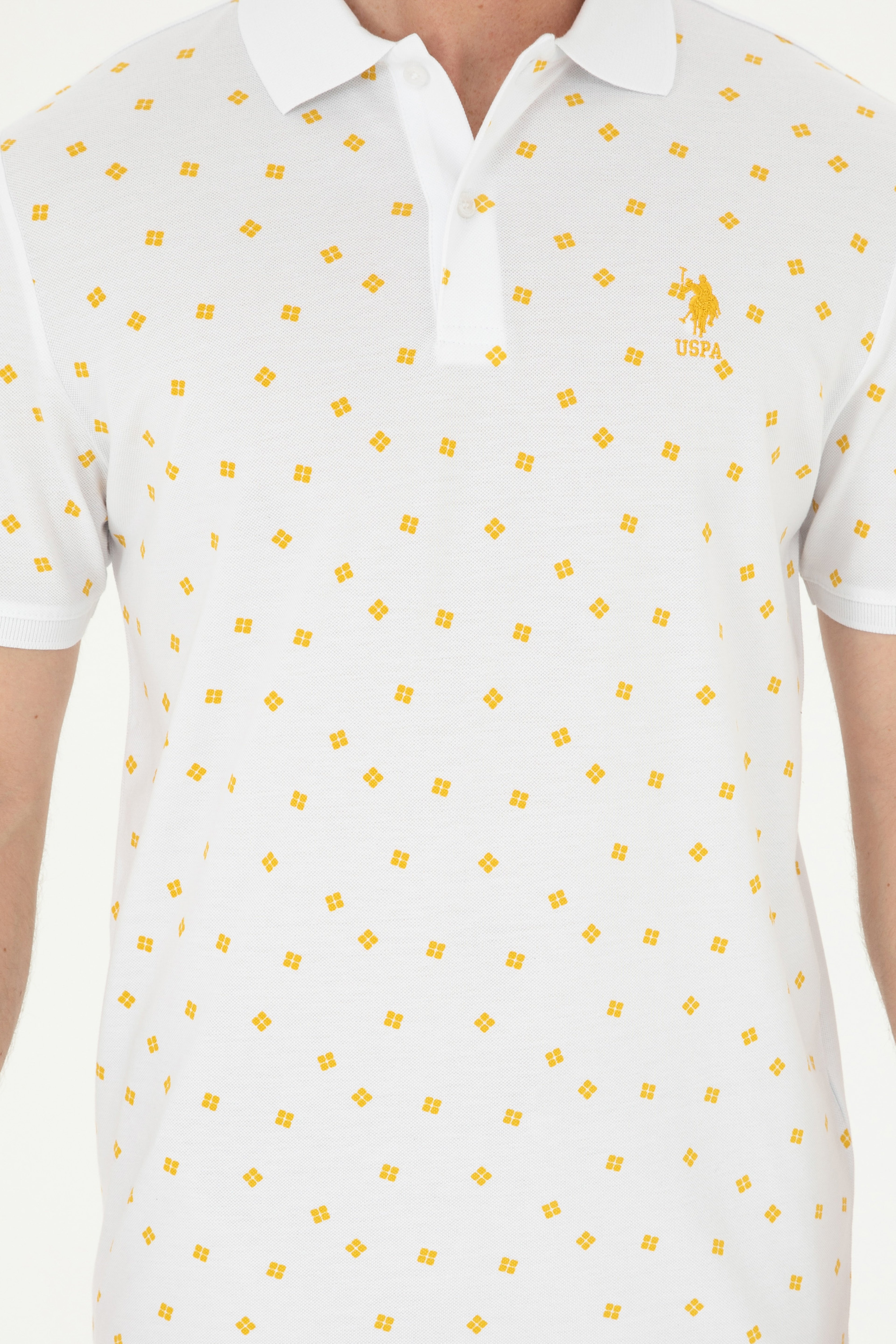 Erkek Regular Fit Polo Yaka Safran Tişört - Image 6
