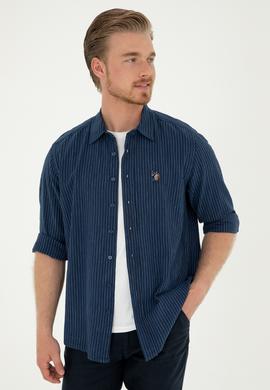 Erkek Koyu Mavi Jean Gömlek - 50281930007