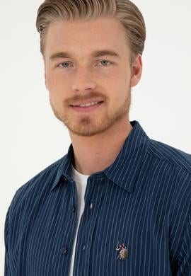 Erkek Koyu Mavi Jean Gömlek - 50281930007