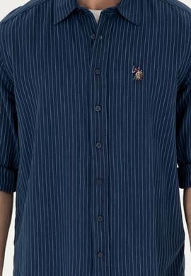 Erkek Koyu Mavi Jean Gömlek - 50281930007