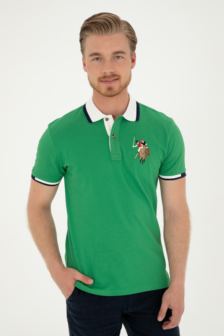 Erkek Yeşil Basic Tişört - 50279559068