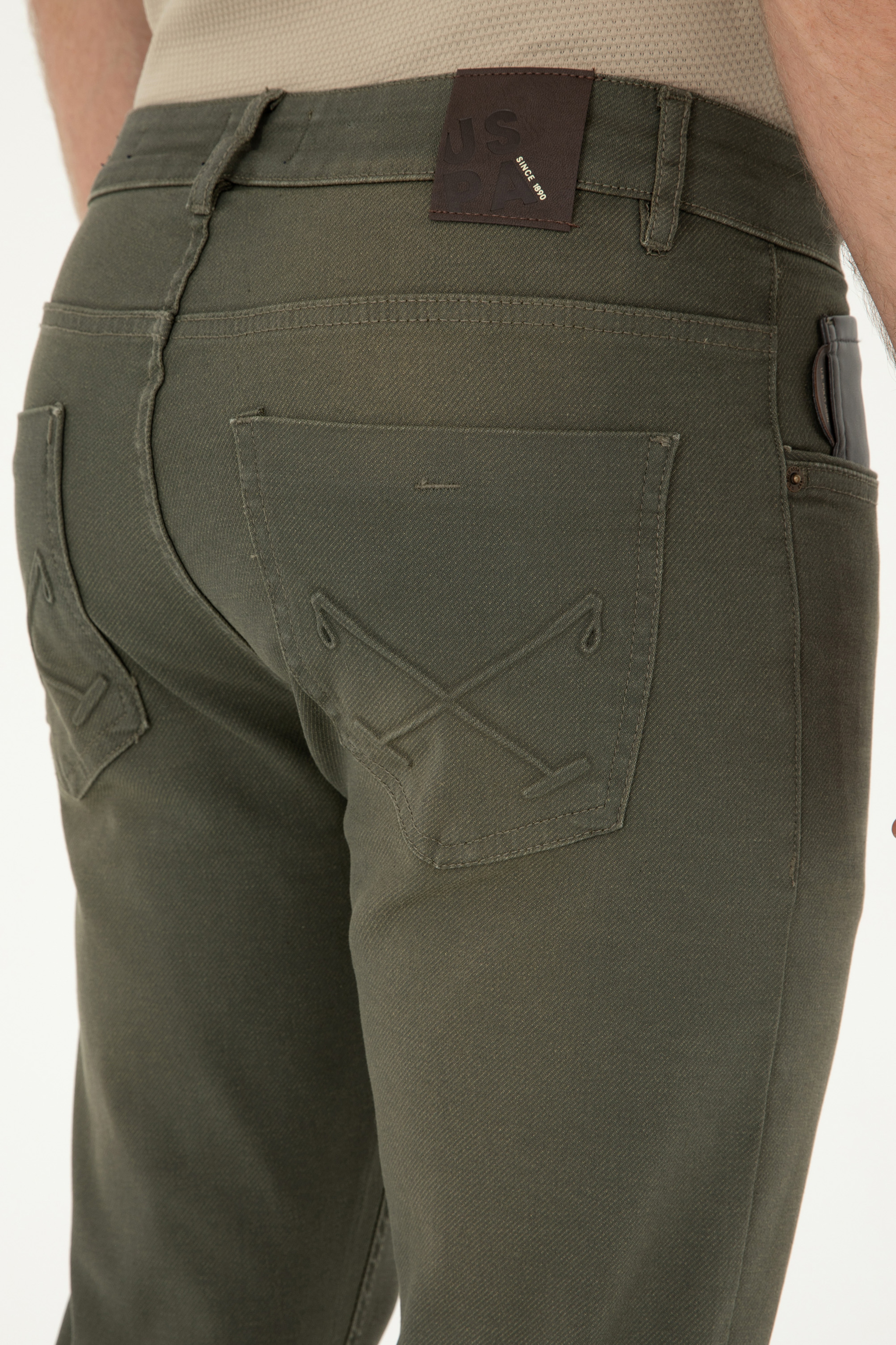 Erkek Yeşil Jean Pantolon
