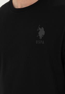 Erkek Comfort Fit Bisiklet Yaka Siyah Tişört - 50281079071