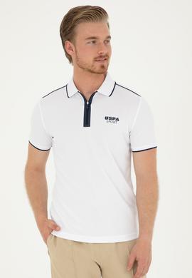 Erkek Slim Fit Polo Yaka Beyaz Tişört - 50281505005