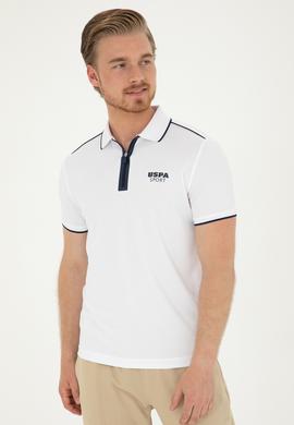 Erkek Slim Fit Polo Yaka Beyaz Tişört - 50281505005