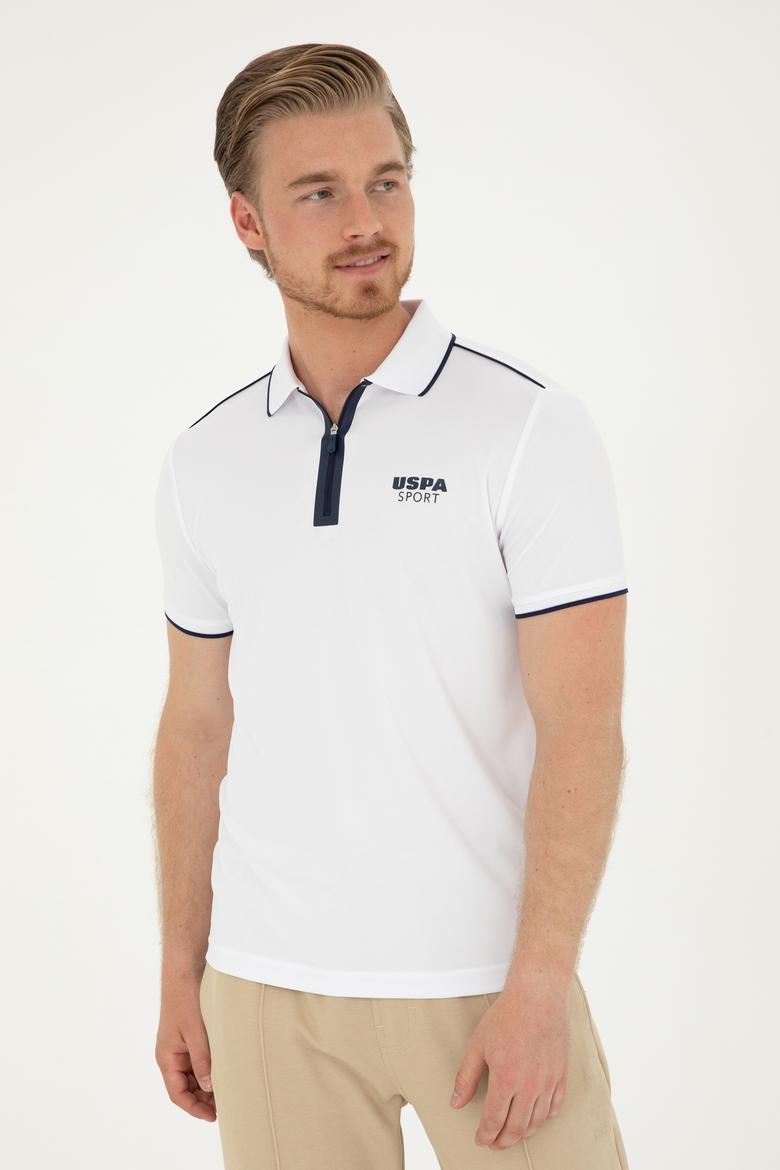 Erkek Slim Fit Polo Yaka Beyaz Tişört - 50281505005