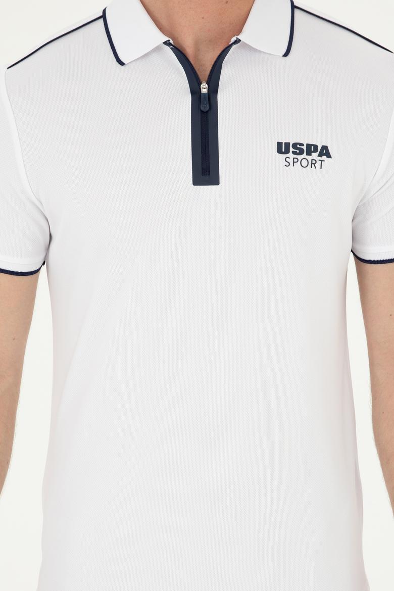 Erkek Slim Fit Polo Yaka Beyaz Tişört - 50281505005