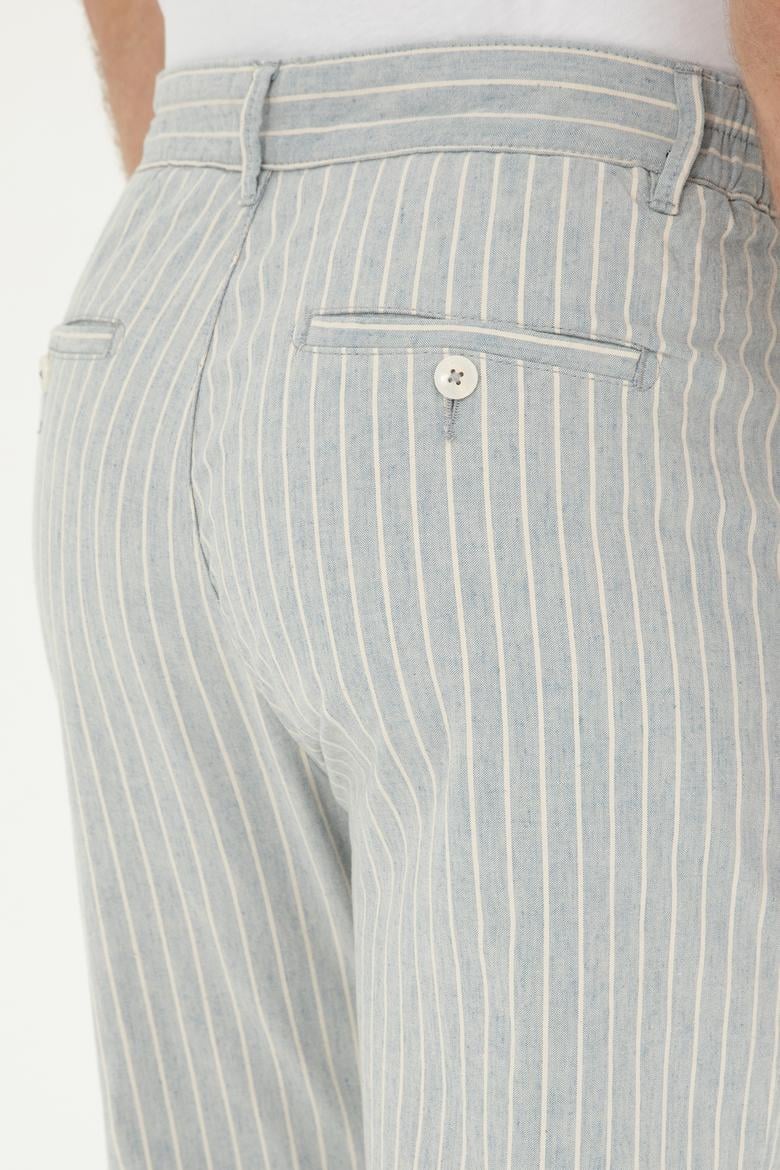 Erkek Açık Mavi Kanvas Pantolon - 50283962099