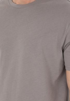 Erkek Koyu Gri Basic Tişört - 50284618234