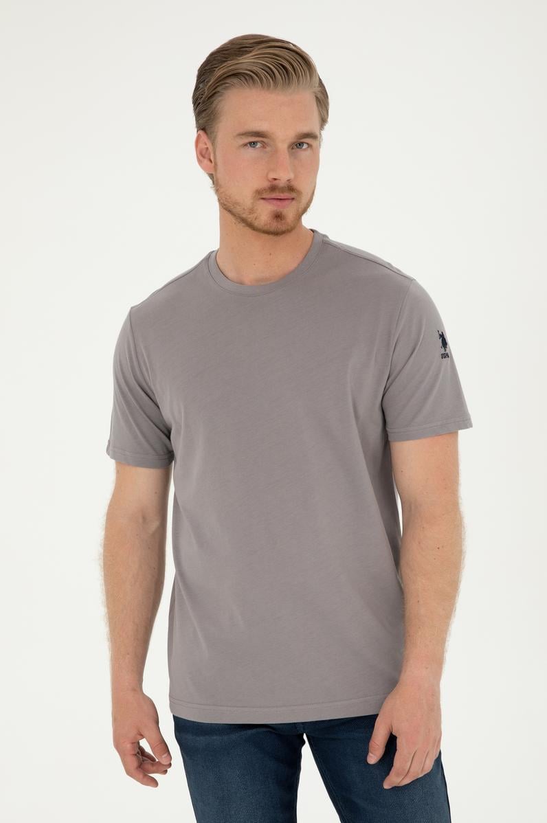 Erkek Koyu Gri Basic Tişört
