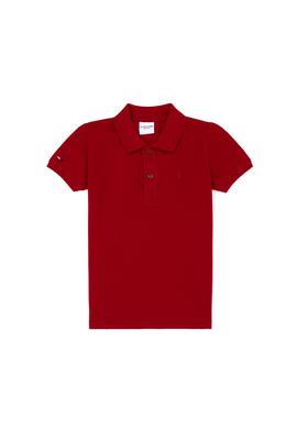 Erkek Çocuk Bordo Basic Polo Yaka Tişört - 50279572045