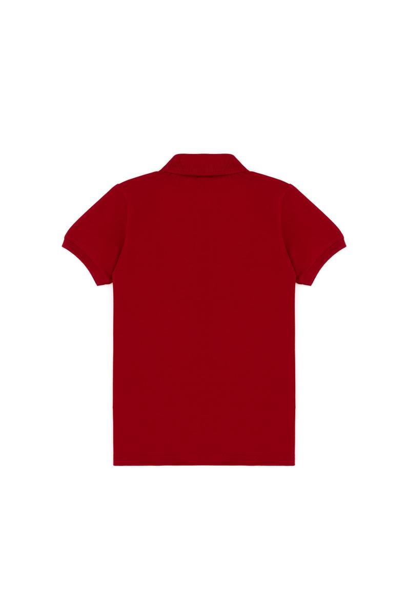 Erkek Çocuk Bordo Basic Polo Yaka Tişört