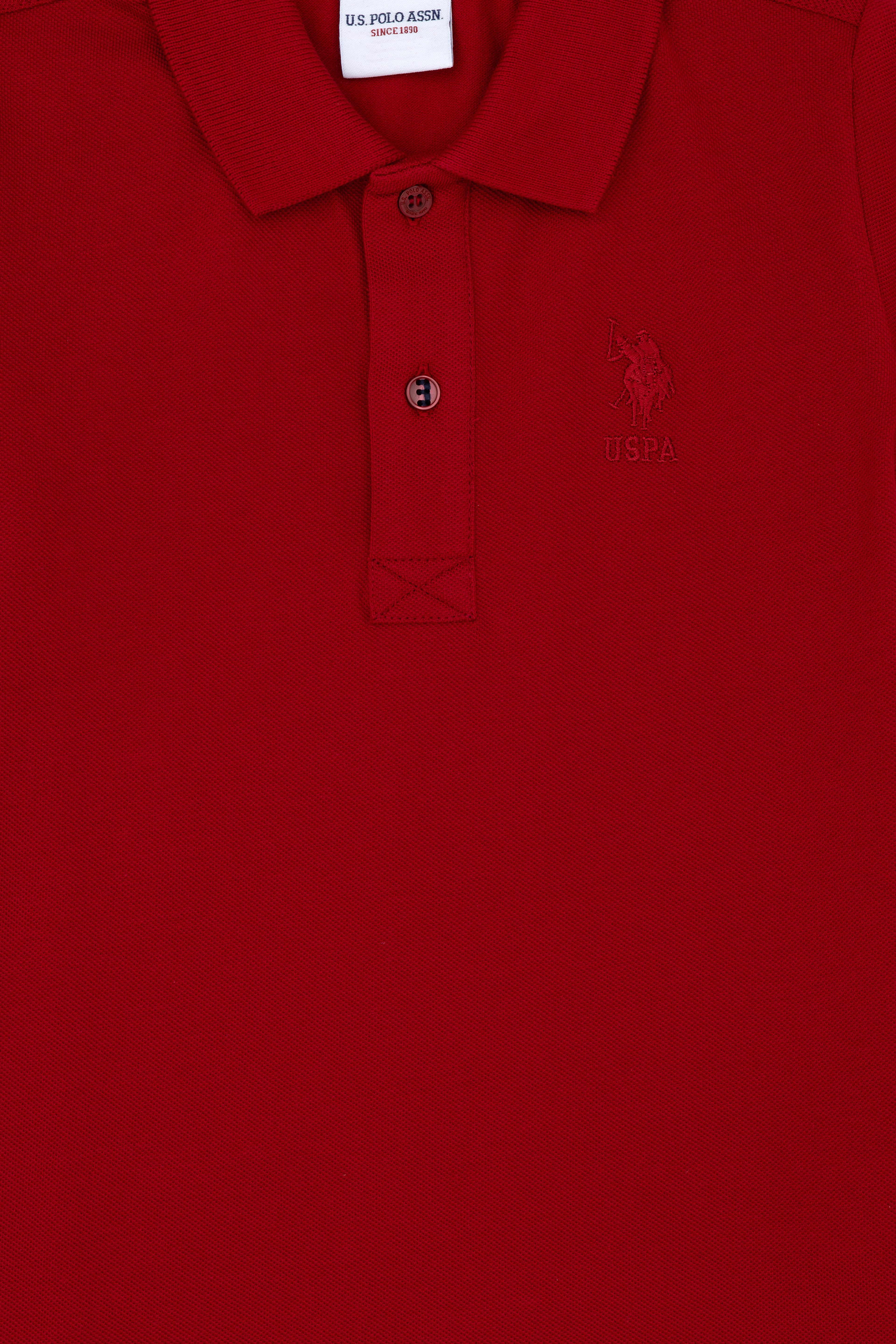 Erkek Çocuk Bordo Basic Polo Yaka Tişört - Image 3