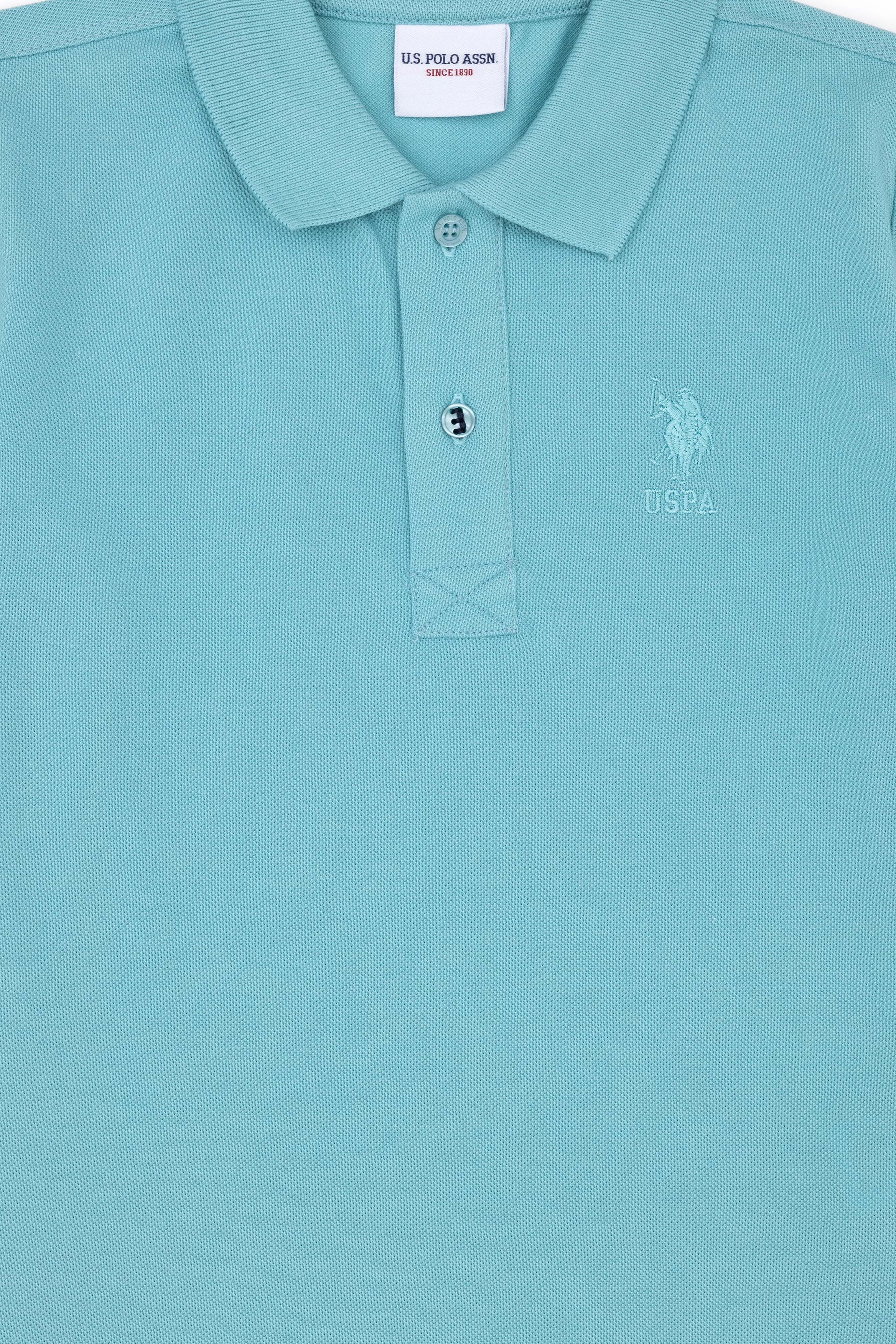 Erkek Çocuk Mint Basic Polo Yaka Tişört - Image 3