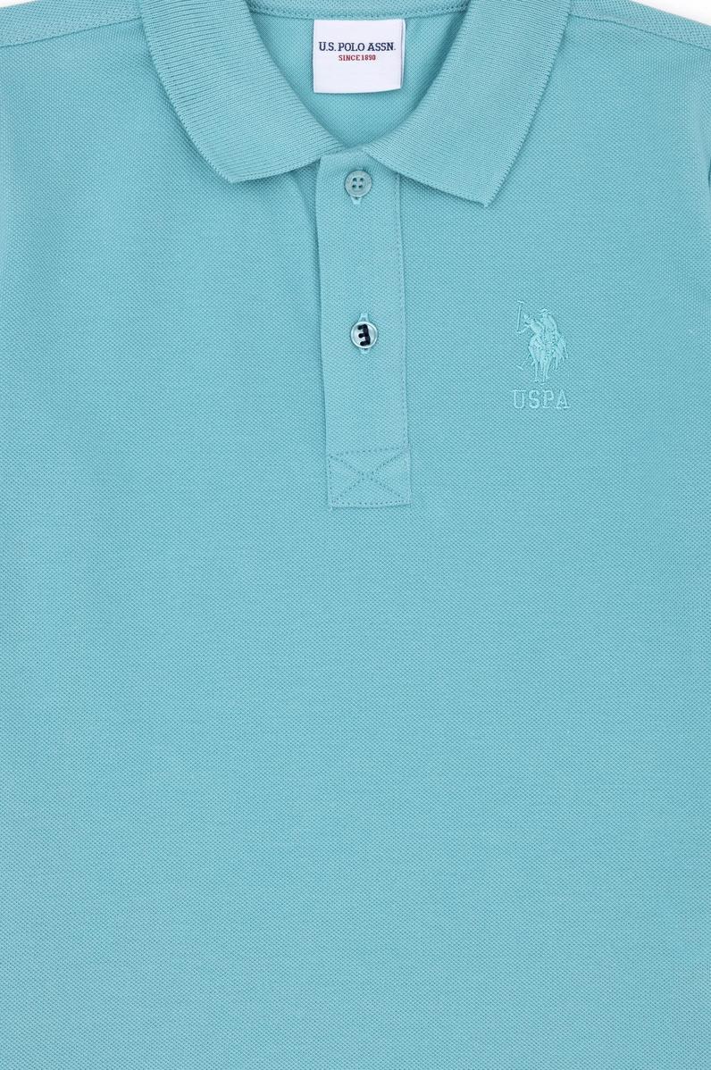 Erkek Çocuk Mint Basic Polo Yaka Tişört