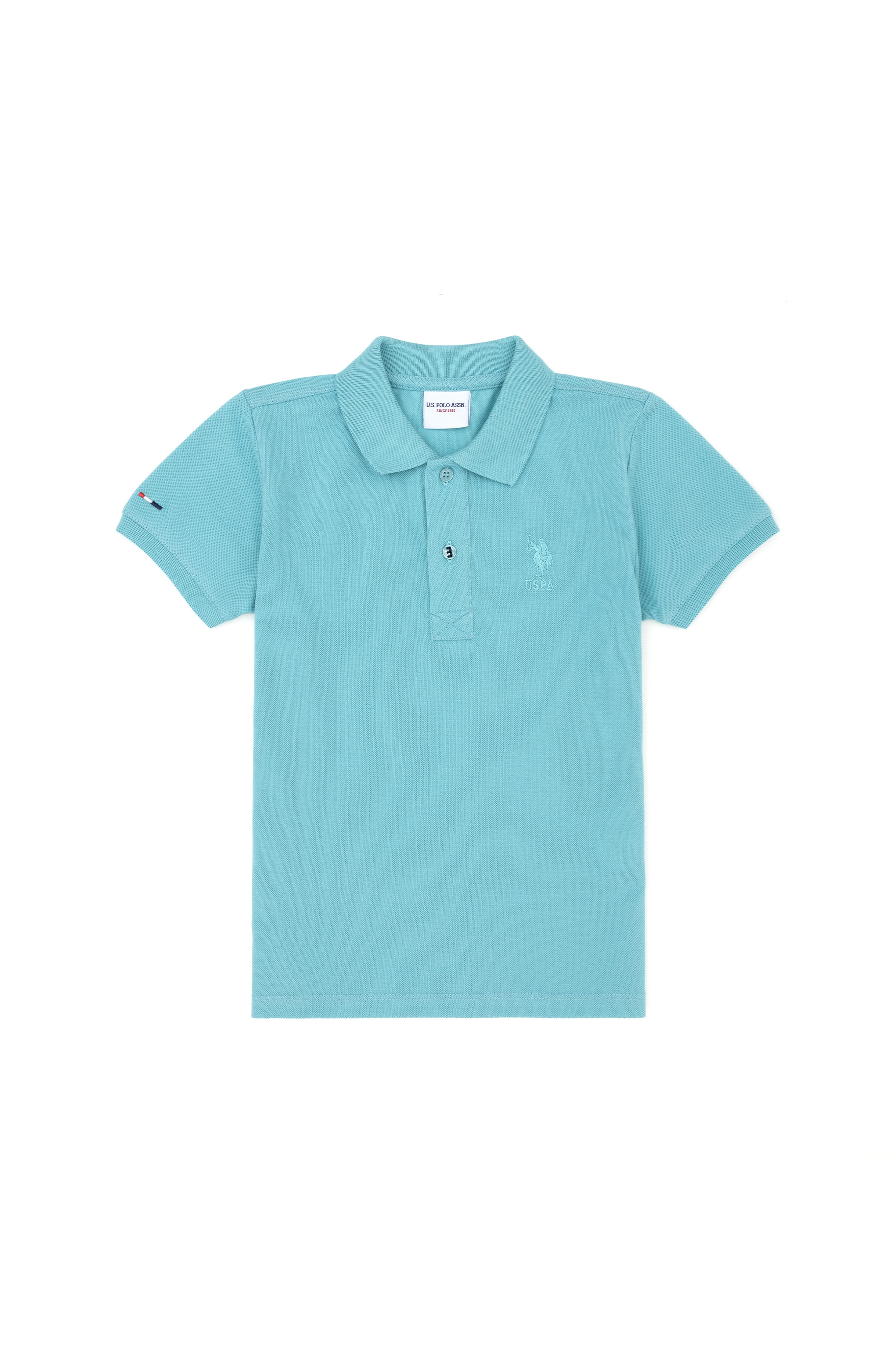 Erkek Çocuk Mint Basic Polo Yaka Tişört - Image 1