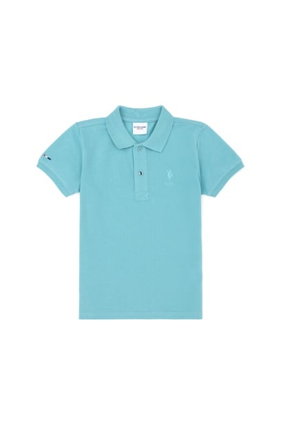 Erkek Çocuk Mint Basic Polo Yaka Tişört