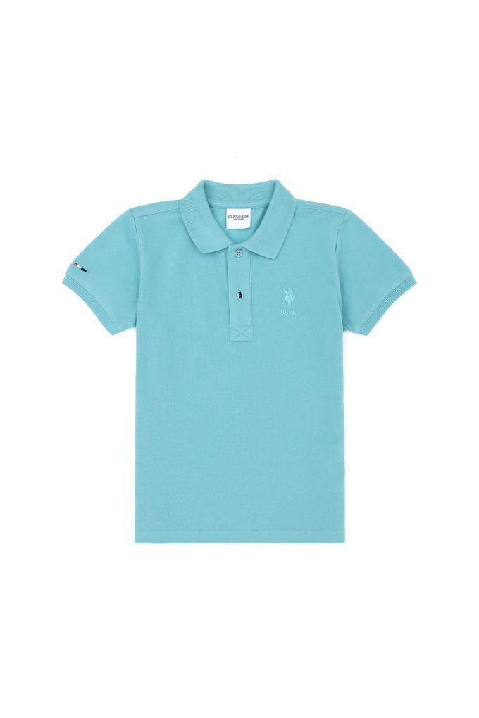 Erkek Çocuk Mint Basic Polo Yaka Tişört