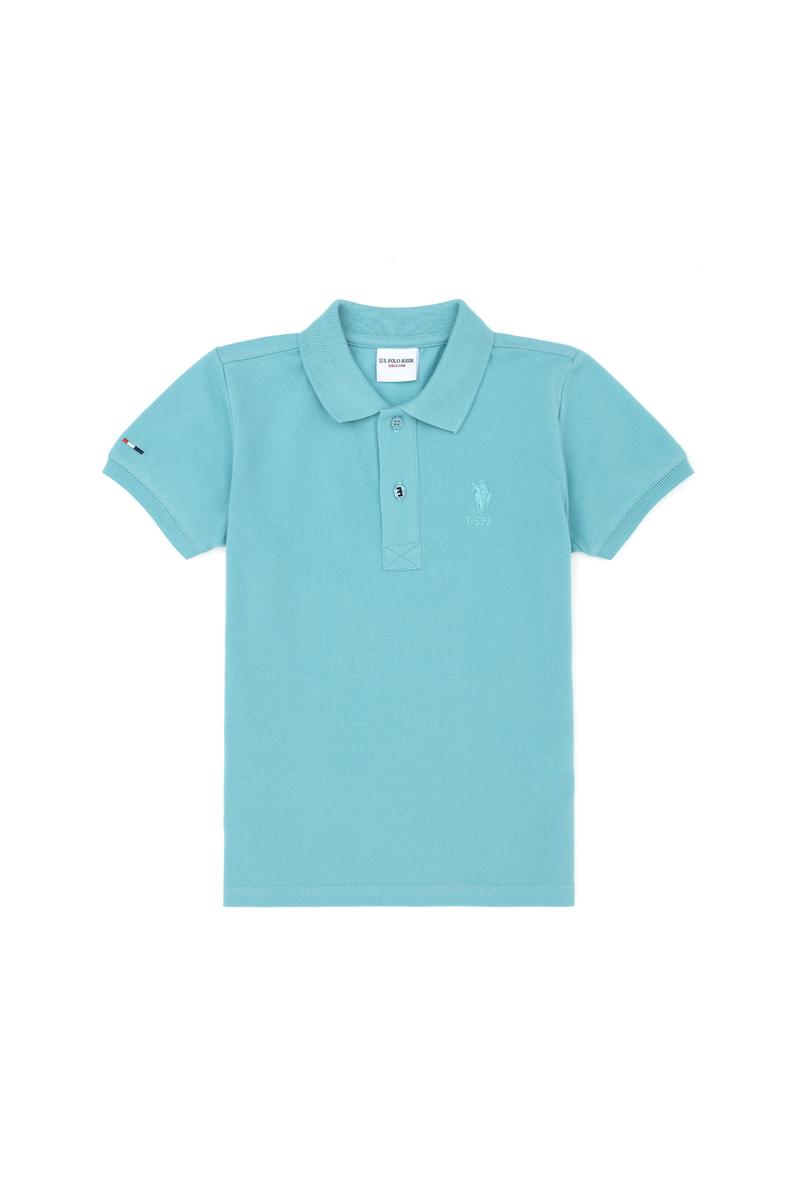 Erkek Çocuk Mint Basic Polo Yaka Tişört