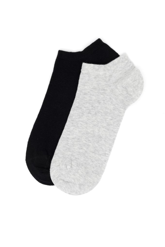 Kadın Gri Melanj Çorap
