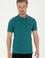 Erkek Slim Fit Polo Yaka Koyu Yeşil Basic Tişört