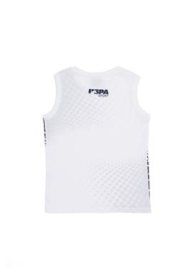 Erkek Çocuk Beyaz Kolsuz Bisiklet Yaka Tişört - 50282249034