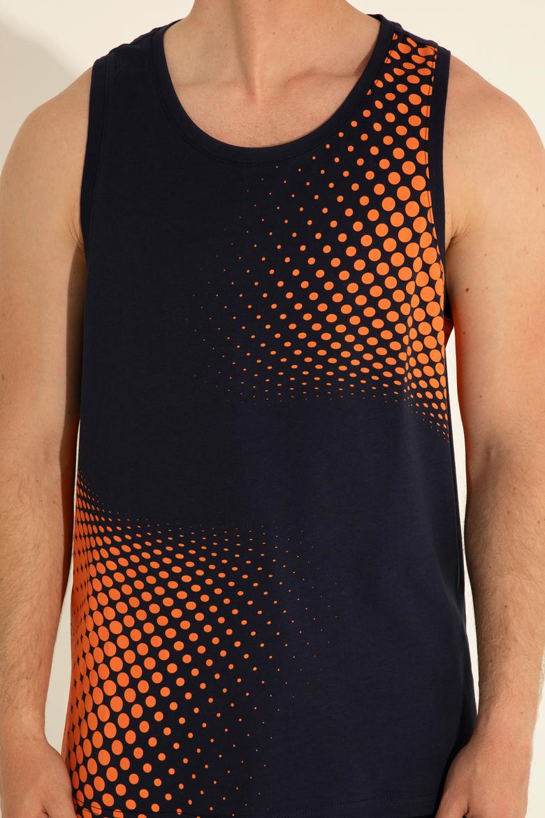 Erkek Regular Fit Bisiklet Yaka Lacivert Tişört - 50282250006