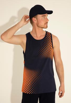 Erkek Regular Fit Bisiklet Yaka Lacivert Tişört - 50282250006