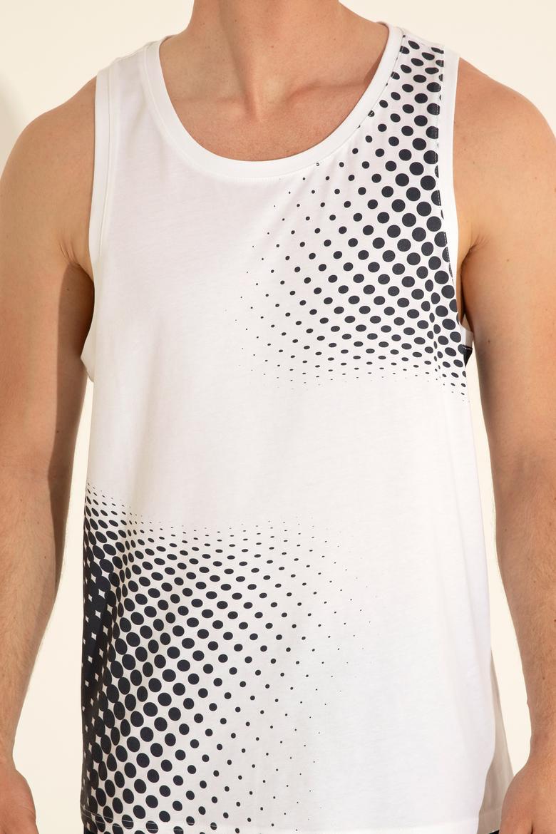 Erkek Regular Fit Bisiklet Yaka Beyaz Tişört - 50282250047