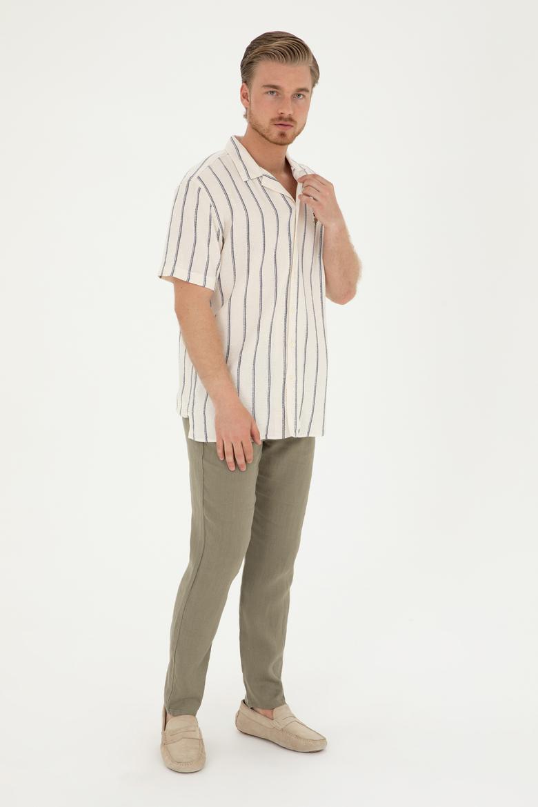 Erkek Haki Kanvas Pantolon