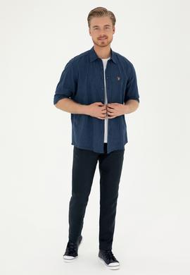 Erkek Lacivert Kanvas Pantolon - 50285618233