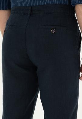 Erkek Lacivert Kanvas Pantolon - 50285618233