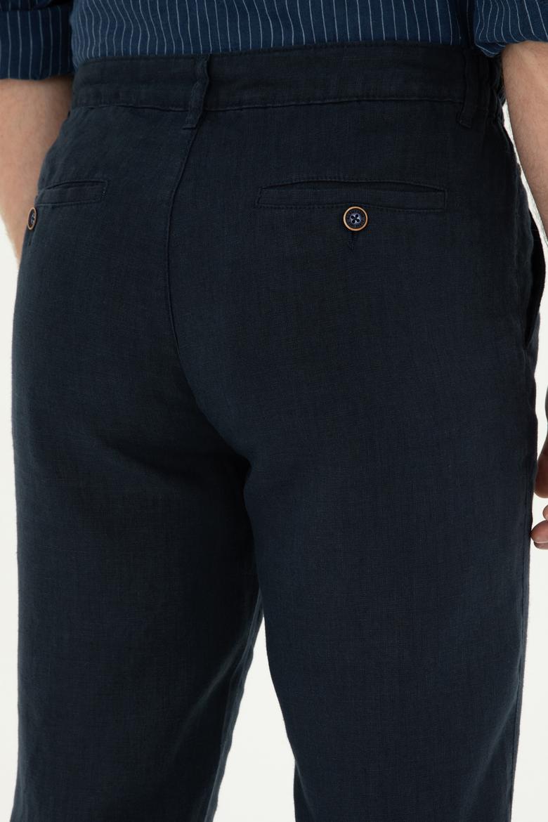 Erkek Lacivert Kanvas Pantolon - 50285618233