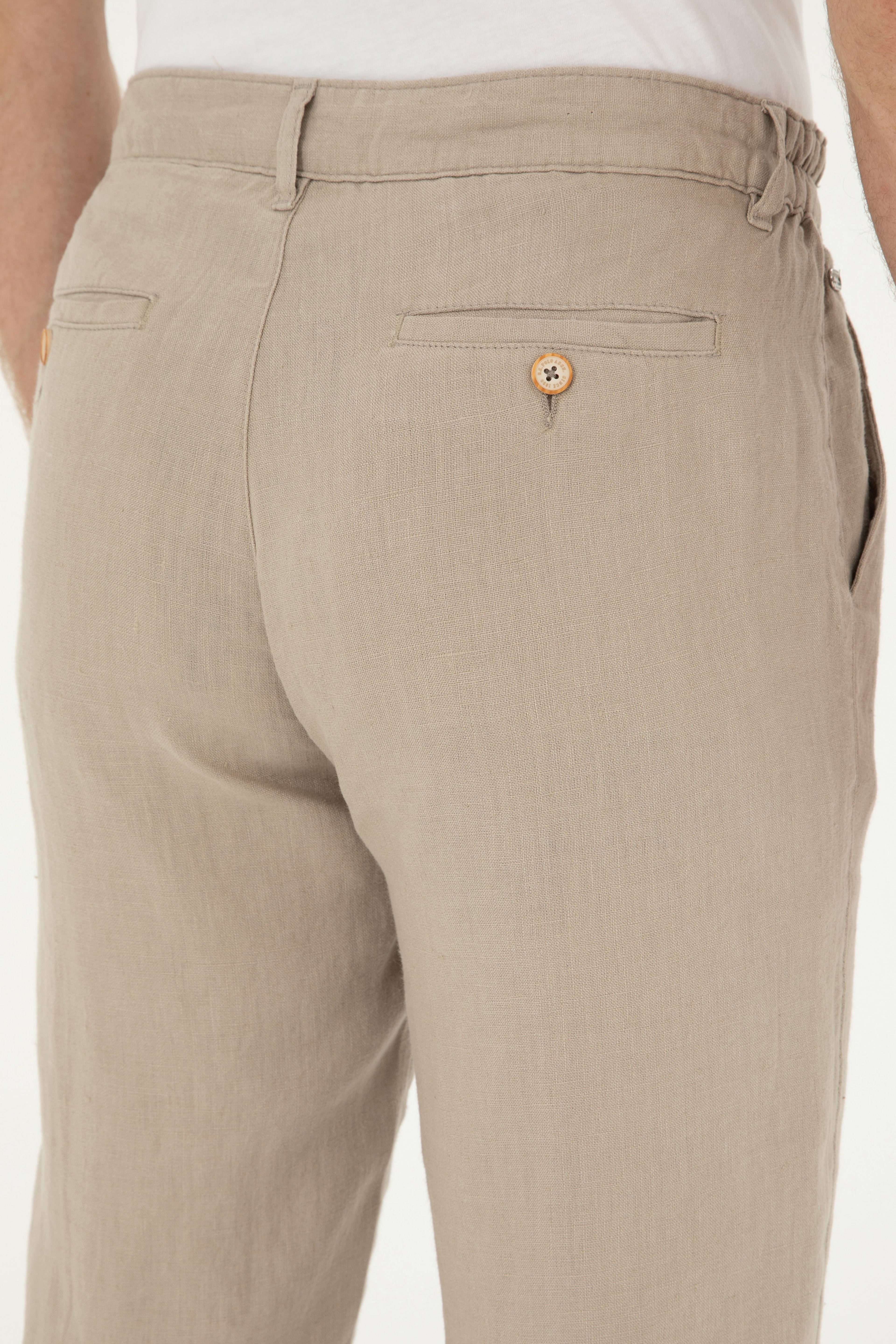 Erkek Carrot Fit Taş Kanvas Pantolon - Image 6